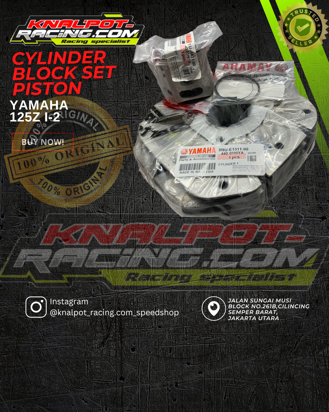 CYLINDER BLOCK BLOK YAMAHA 125Z I-2